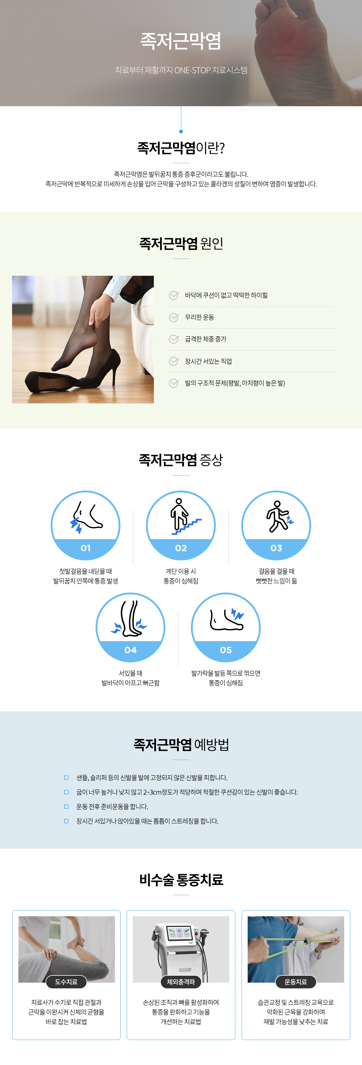 족저근막염 안내 인포그래픽