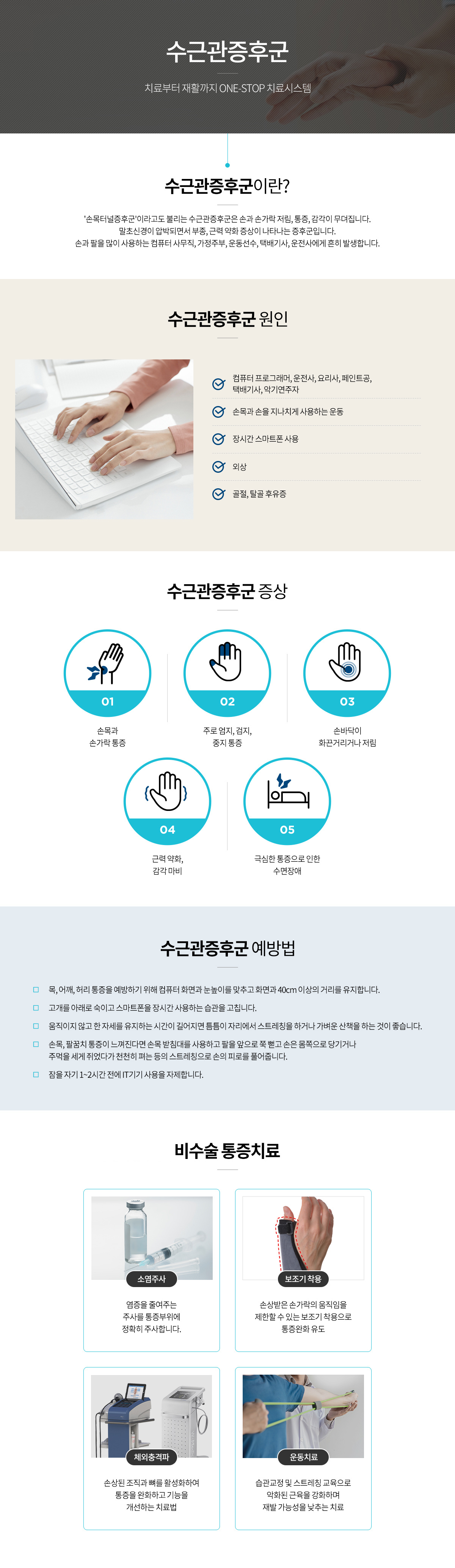 수근관증후군 안내 인포그래픽