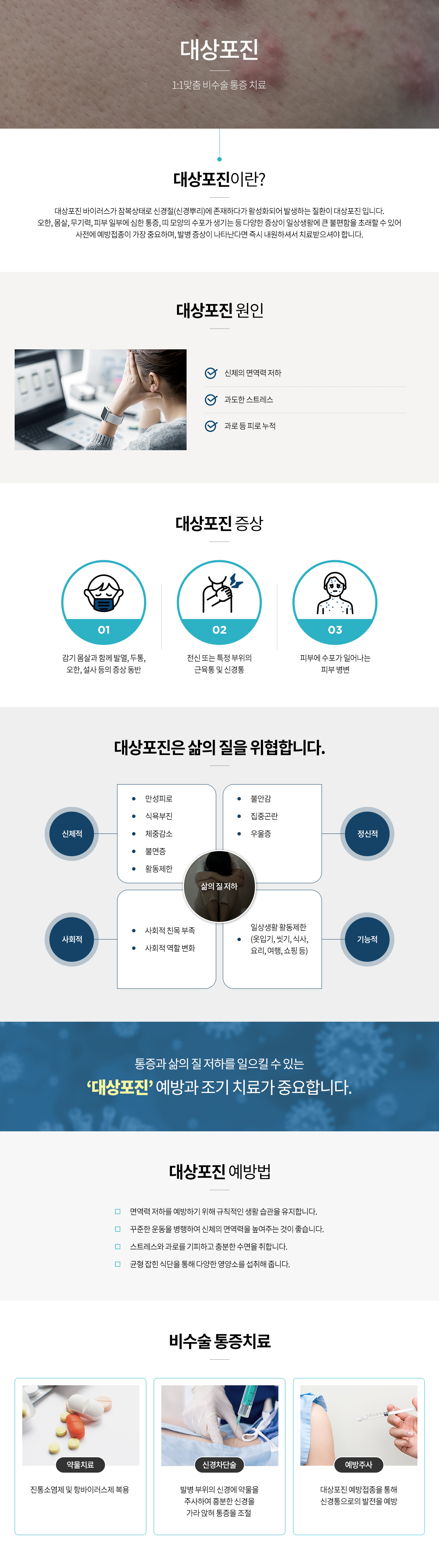 대상포진 안내 인포그래픽